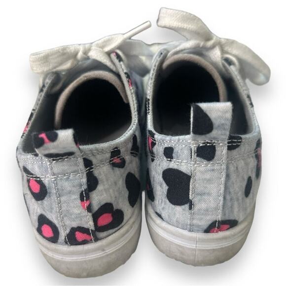 Fabkids - Girls Leopard Heart Sneakers- Size 13 - Picture 6 of 8